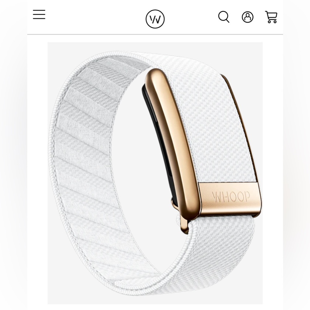 Whoop Band - White with Gold